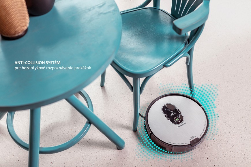 Robotický vysávač ETA Falco Smart 251590000 čierny/strieborný ETA Falco Smart 251590000, stříbrná