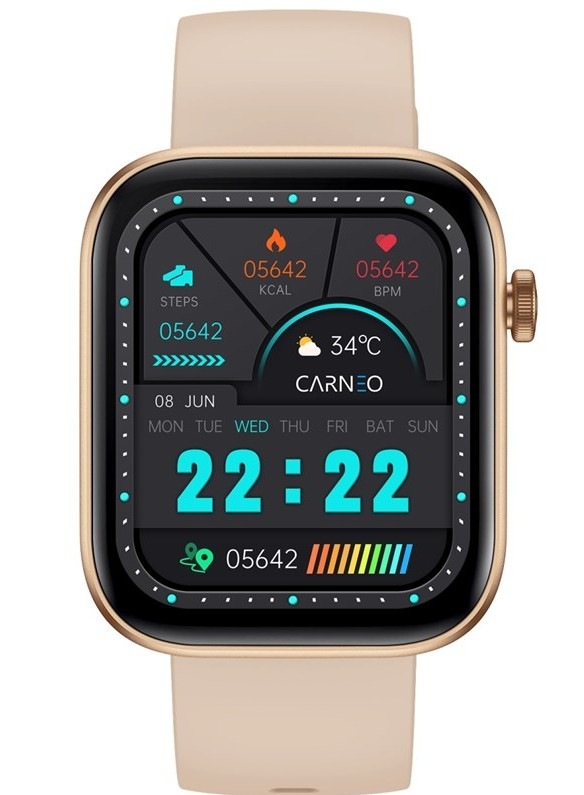 Inteligentné hodinky Carneo Zenith HR+ zlaté