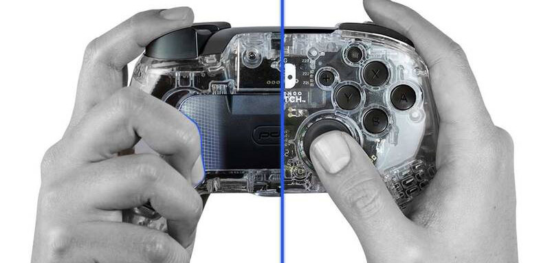 Gamepad PDP Afterglow Wireless Deluxe pre Nintendo Switch priehľadný Gamepad PDP Afterglow Wireless Deluxe pre Nintendo Switch priehľadný
