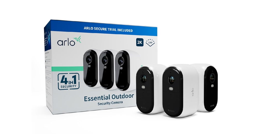 IP kamera Arlo Essential Gen.2 2K Outdoor Security, 3 ks biela