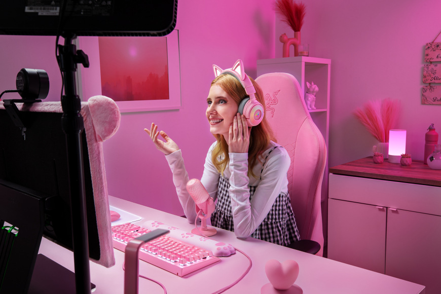 Headset Razer Kraken Kitty V3 Pro biely Headset Razer Kraken Kitty V3 Pro biely