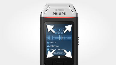 Diktafón Philips DVT2110 čierny/strieborný