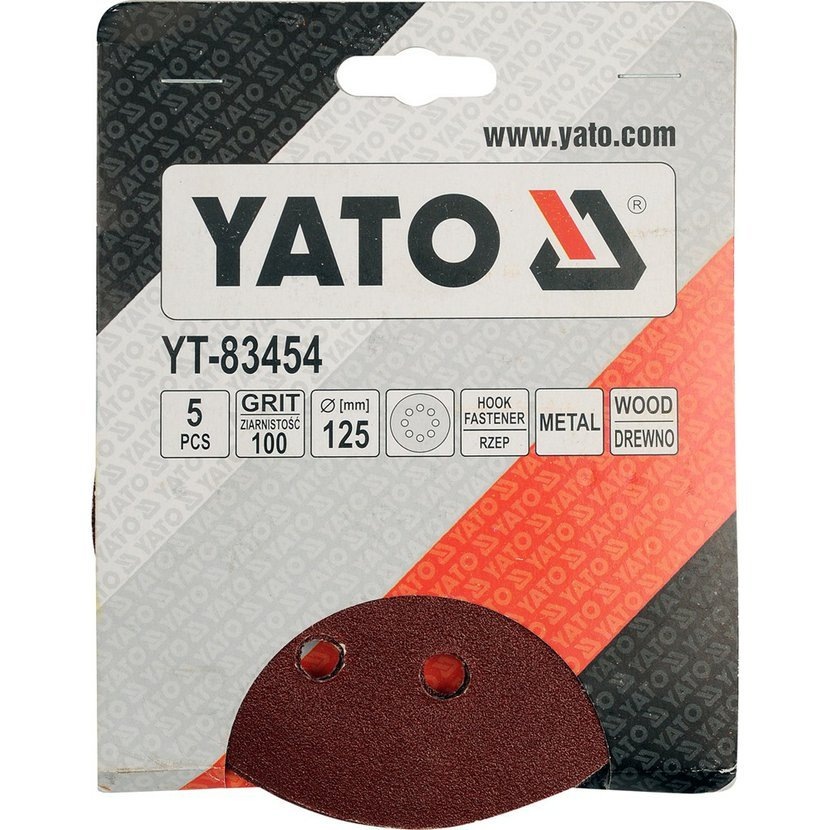 Brúsny papier YATO 125 mm P100 (5 ks) Brúsny papier YATO 125 mm P100 5 ks
