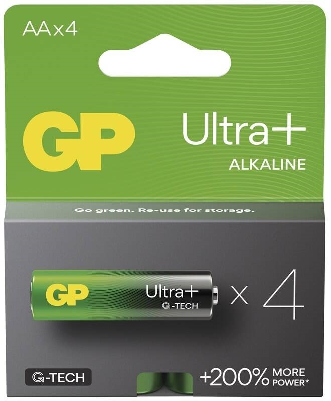 Batéria alkalická GP Ultra Plus AA (LR6), 4 ks