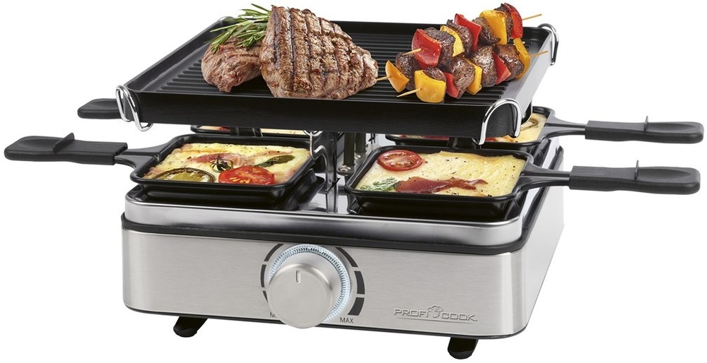 Gril Profi Cook RG 1301 nerez Gril ProfiCook RG 1301 s grilujúcimi sa potravinami