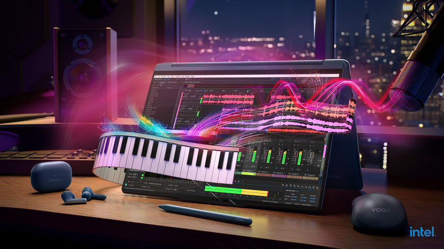 Notebook Lenovo Yoga 9 2-in-1 14IPH11 modrý Lenovo Yoga 9 2-in-1 14IPH11 dizajn a hudba