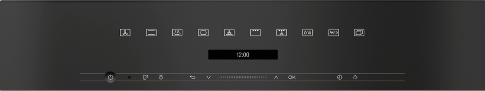 Ovládací panel konvektomatu Miele.