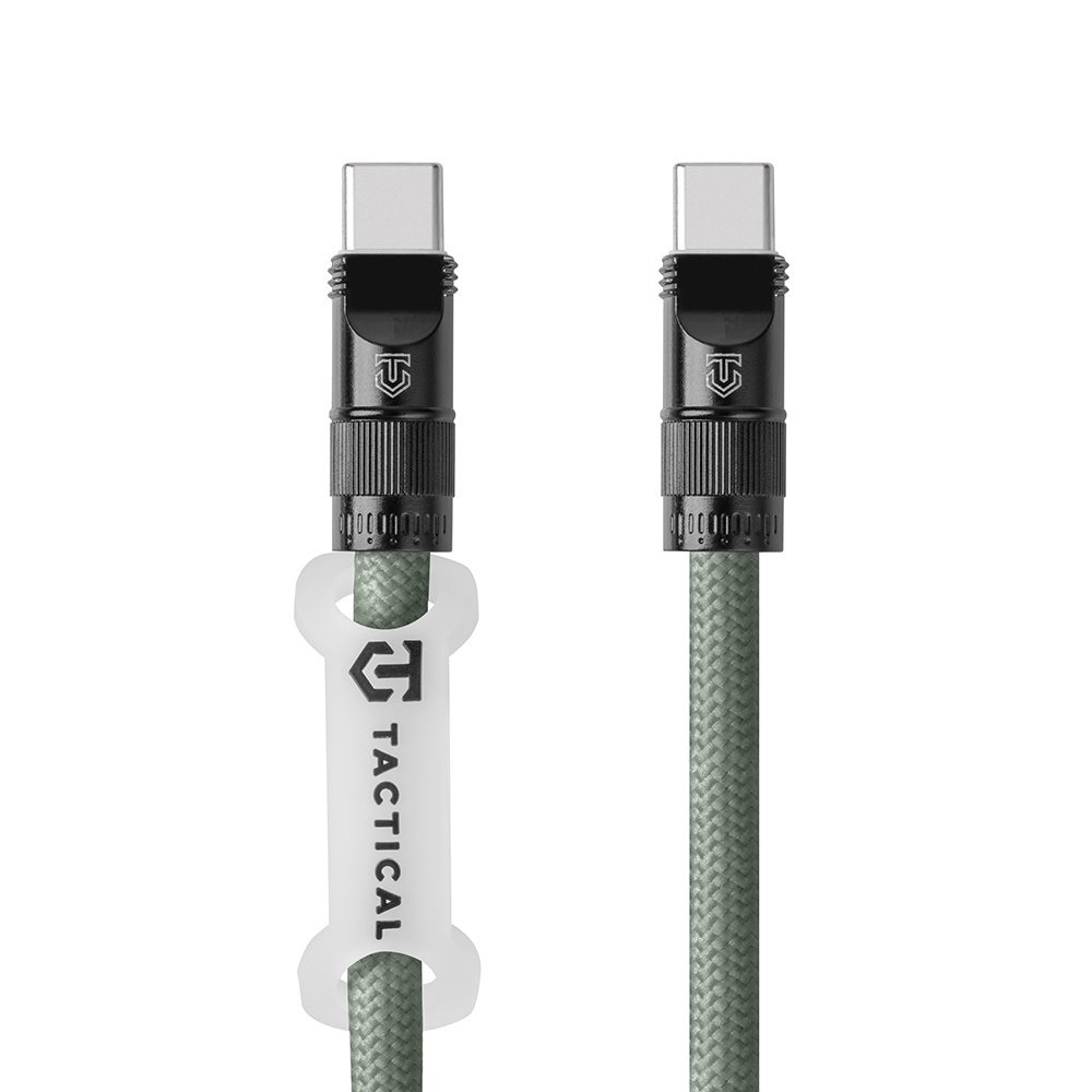 Kábel Tactical Wire Snake USB-C/USB-C 1,2m zelený Nabíjacie koncovky USB-C pri popruhu Tactical Wire Snake USB-C/USB-C 1,2m - zelený