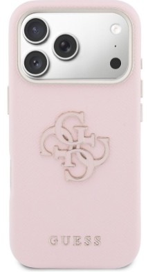 Kryt na mobil Guess PU Resin Logo na Apple iPhone 17 Pro Max - ružový