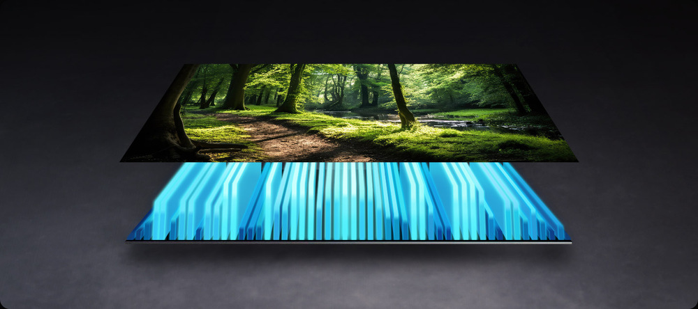 Televízia Samsung podsvietenie displeja detail