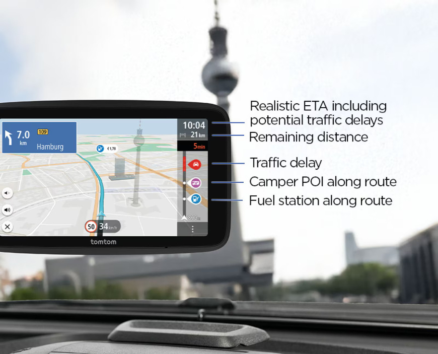 Navigačný systém GPS Tomtom GO Camper Tour, 2.gen. čierna TomTom GO Camper Tour 2. gener.