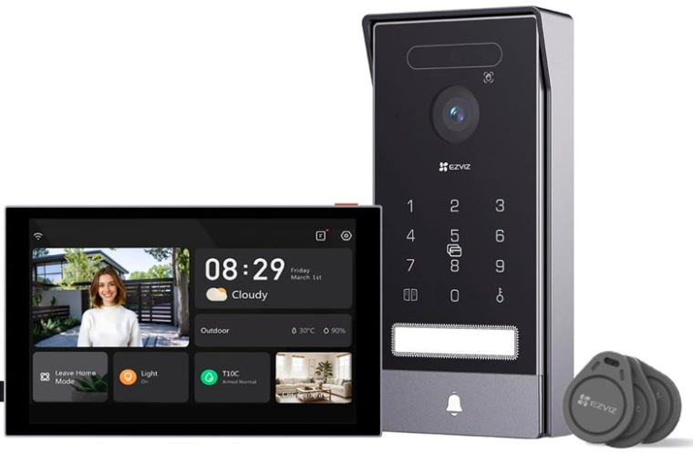 Dverný videotelefón EZVIZ HP7 Pro 4K - čierny