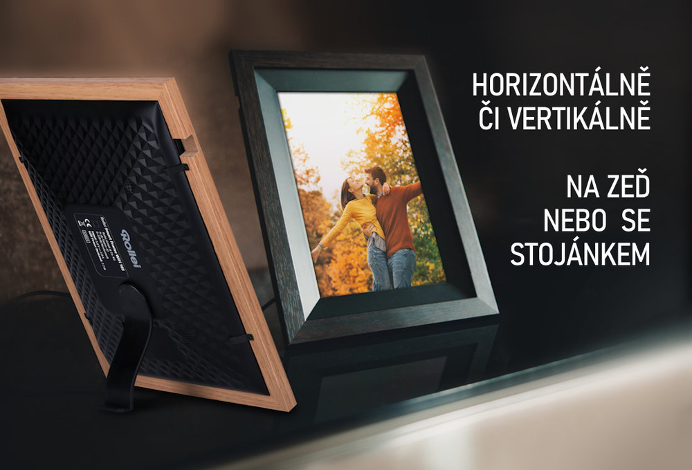 Elektronický fotorámček Rollei Smart Frame WiFi 105 hnedý