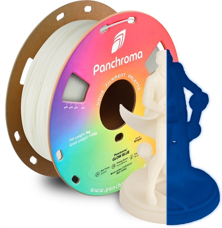 Filament Polymaker Panchroma PLA Glow modrej farby