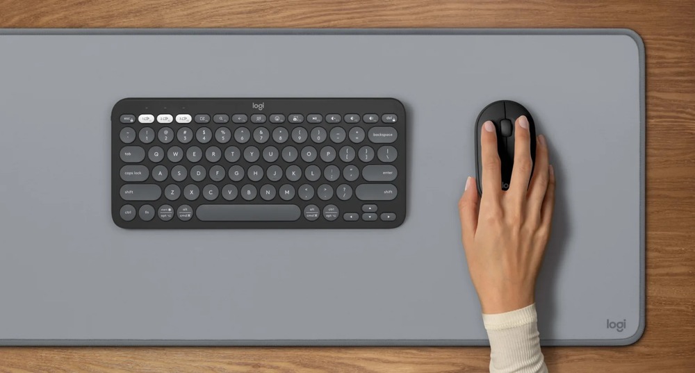 Klávesnica s myšou Logitech Pebble 2 Combo, US INT'L grafitová farba