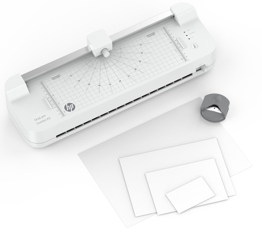 Súčasťou laminátora HP OneLam Combo je praktické príslušenstvo