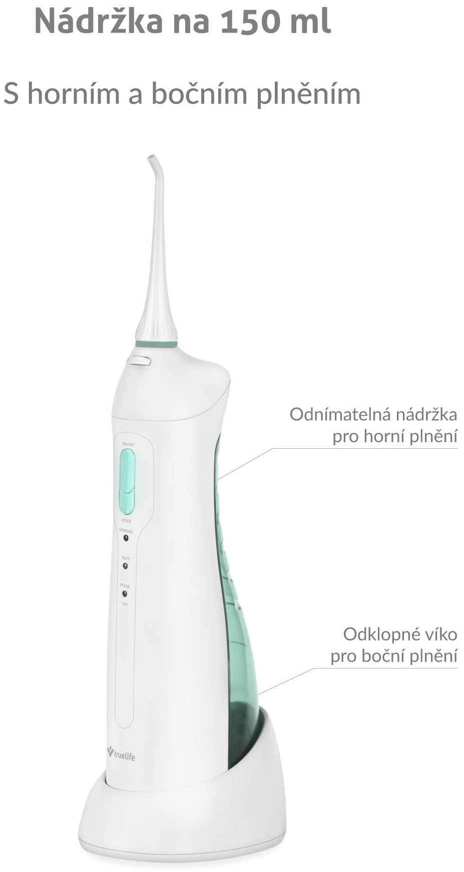 Ústna sprcha TrueLife AquaFloss Compact biela Ústna sprcha TrueLife AquaFloss Compact biela