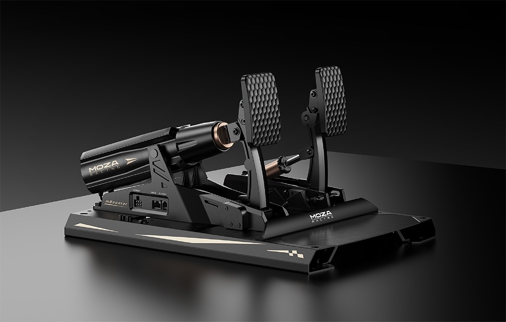 Pedále Moza Racing CRP2 + mBooster Pedal Set ťaží z kvalitného spracovania