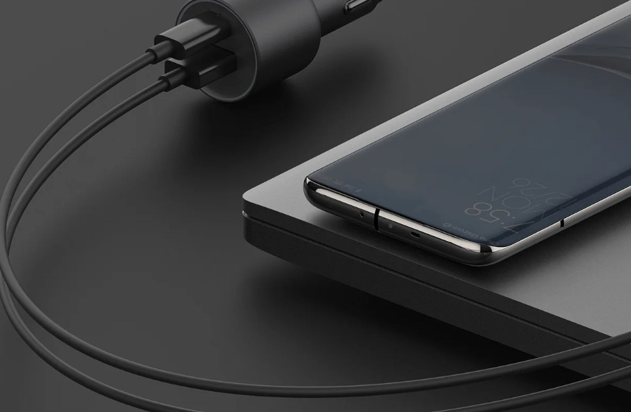 Adaptér do auta Xiaomi 67W, USB + USB-C čierny Adaptér do auta Xiaomi 67W, USB + USB-C čierny