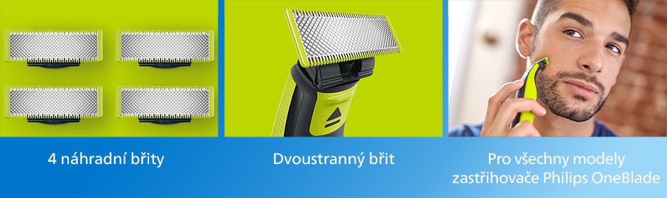 Náhradné hlavice Philips OneBlade QP240/50 Náhradné hlavice Philips OneBlade QP240/50