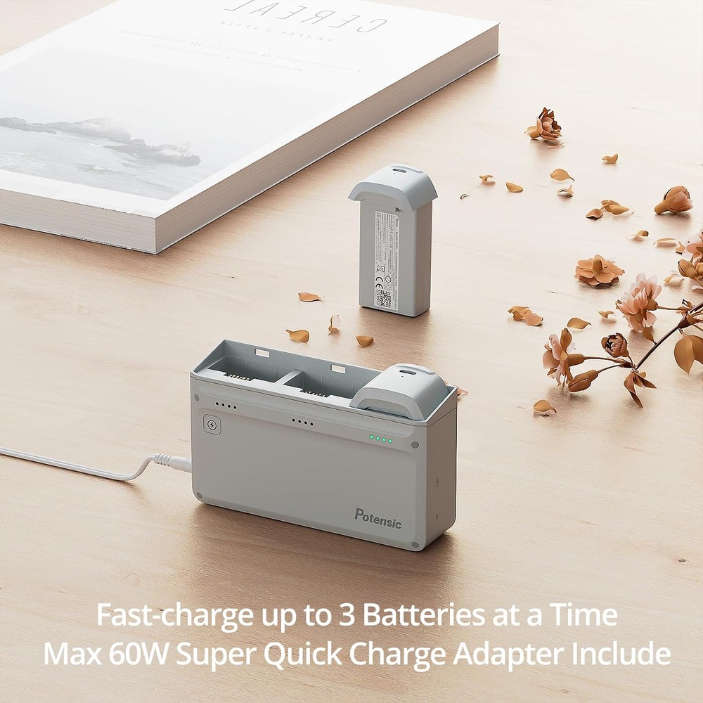 Nabíjačka Potensic Atom 60W More Power, AC adaptér, 2× batéria