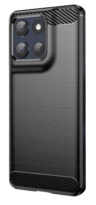 Kryt na mobil WG Carbon na Motorola Moto G86 5G v čiernej farbe