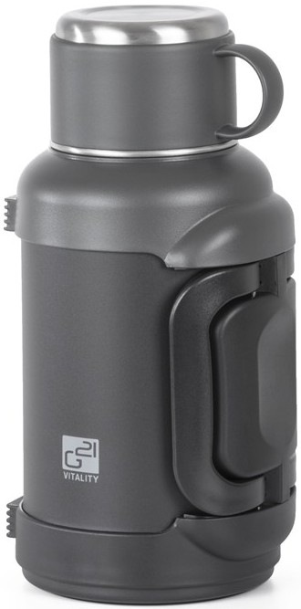 Nerezová termoska G21 nerezová s objemom 2 500 ml v šedom dizajne