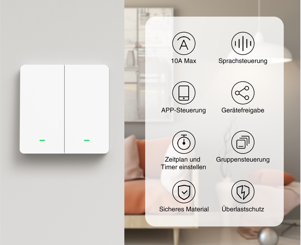 Vypínač Gosund SW9 Smart Wi-Fi Tuya biely Vypínač Gosund SW9 Smart Wi-Fi Tuya biely