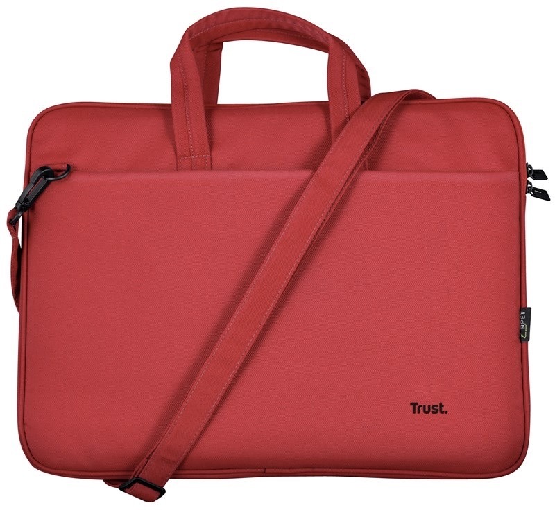 Brašna na notebook Trust Bologna Eco-friendly Slim na 16˝ červená