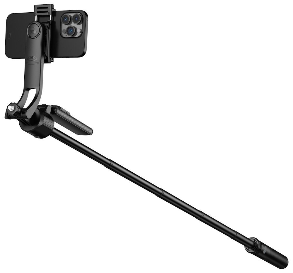 Statív Rollei Easy Creator Quadpod LED-Kit čierny Rollei Easy Creator Quadpod LED-Kit s roztiahnutou rukoväťou