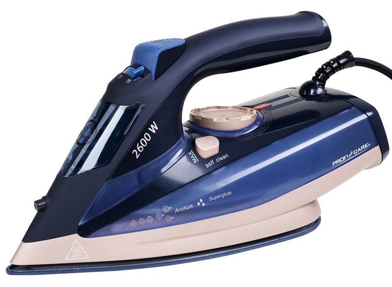Naparovacia žehlička ProfiCare s príkonom 2 600 W, objem nádržky 300 ml