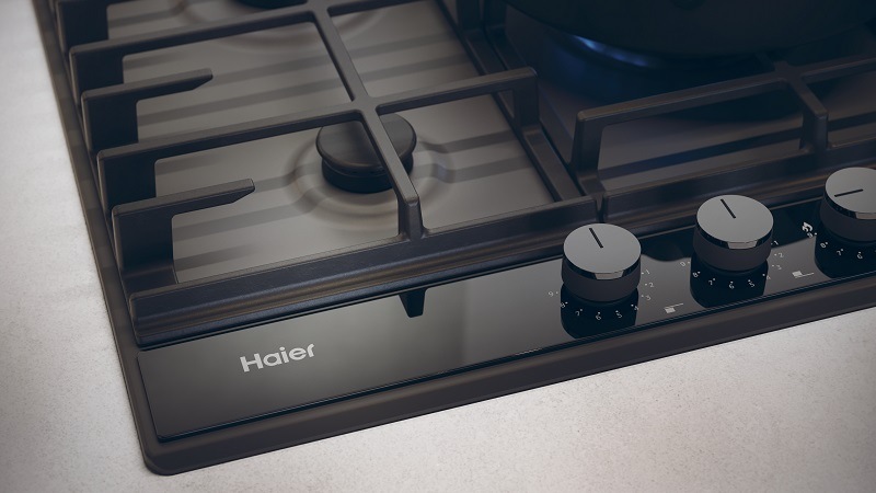 Plynová varná platňa Haier ID Series 6 HAHG7W5TEB čierna „“