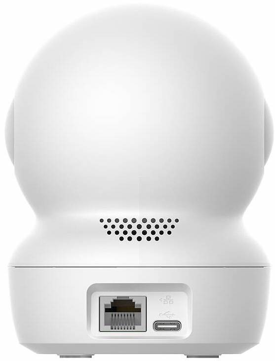 IP kamera EZVIZ H6c G1 3K biela Zadná strana IP kamery EZVIZ H6c G1 3K s Ethernet portom a USB-C napájanímZadná strana IP kamery EZVIZ H6c G1 3K s Ethernet portom a USB-C napájaním