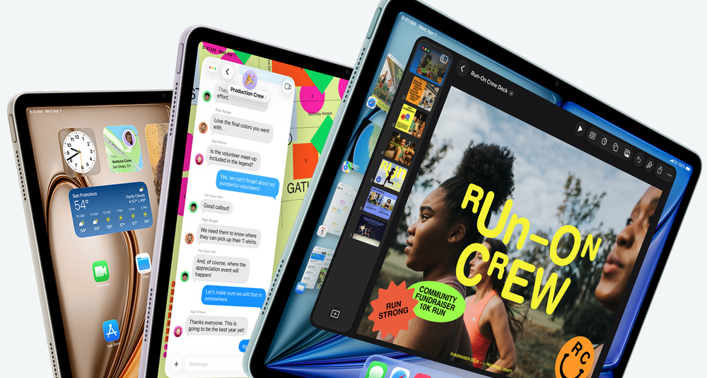 Tablet Apple iPad Air 13" M4 Wi-Fi 256 GB - modrý Apple iPad Air naplno využíva výhody systému iPadOS