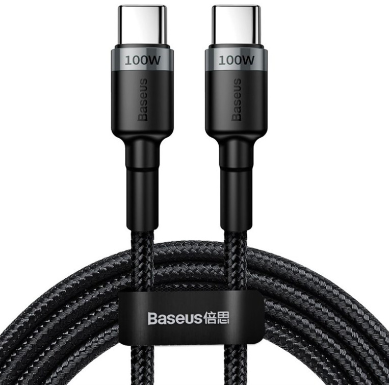 Kábel Baseus Cafule USB-C/USB-C PD2.0 100W, 5A, 2m - čierny/sivý