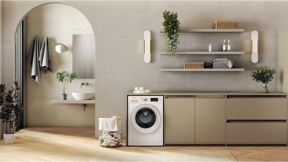 Práčka Whirlpool FFB 9489 BV CS, voľne stojaca, vopred plnená, biela, český panel, design