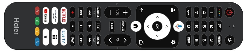 ovládač Televízia Haier H55S90GUX