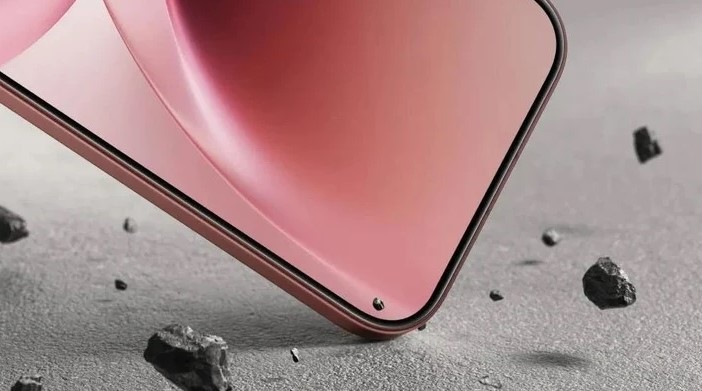 Mobilný telefón vivo V70 5G 8 GB / 256 GB hnedý Obrázok zachytáva jeden roh telefónu Vivo V70 5G 8 GB/256 GB, ktorý je položený v prašnom prostredí a ktorému sa nič vďaka odolnosti IP68/IP69 nič nestalo.