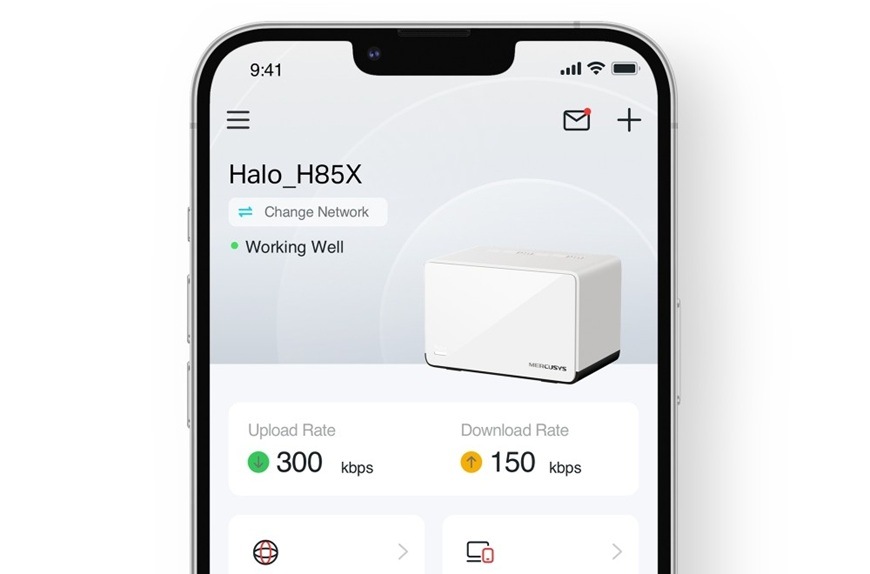 Kompletný Wi-Fi systém Mercusys Halo H85X AX3000 Mesh Wi-Fi 6 (2 ks) biely