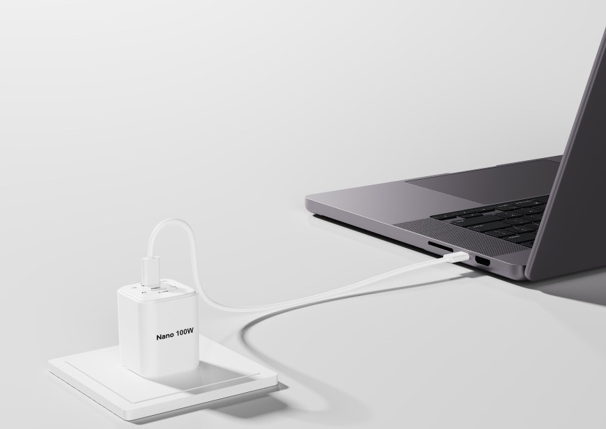 Nabíjačka do siete Cubenest PD Nano Adapter 100W N2D100 biela Nabíjačka do siete Cubenest PD Nano Adapter N2D100 nabíja notebook