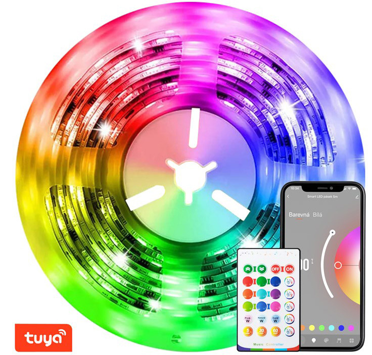 LED pásik IMMAX NEO LITE SMART, 48W, Wi-Fi, IP65, RGB, 10m, TUYA