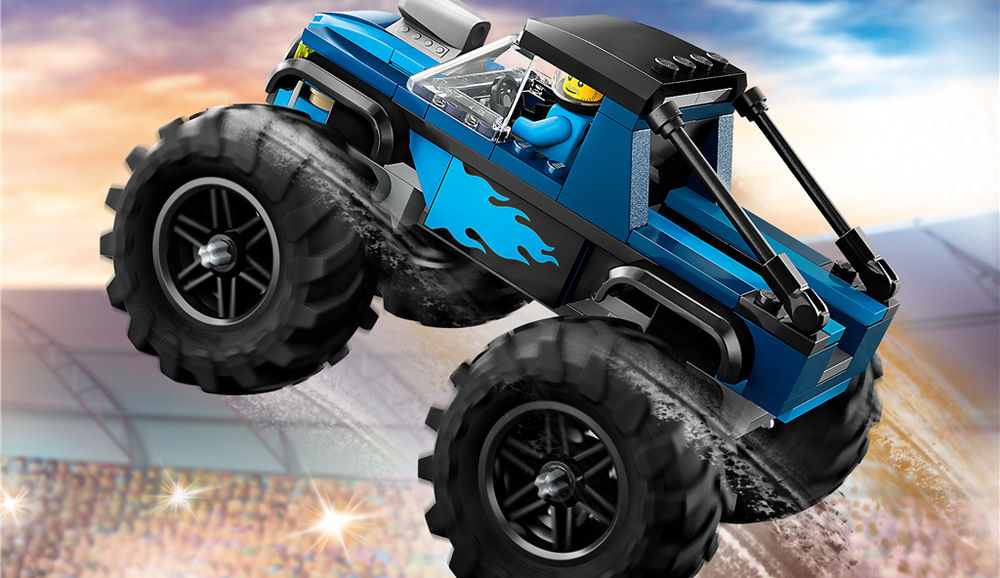 Stavebnica LEGO® City 60402 Modrý monster truck Monster truck môžete spojiť s ďalšími modelmi LEGO City a vytvoriť vlastný svet plný závodov a dobrodružstiev.