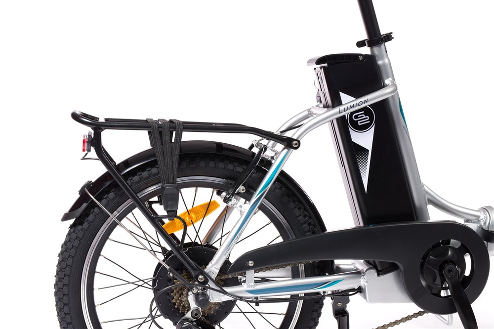Elektrobicykel GoGEN Lumion 2026 strieborné/tyrkysové GoGEN Lumion 2026 poháňa obľúbený motor Bafang