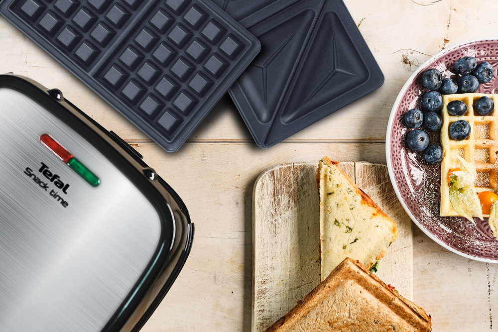 Sendvičovač Tefal SNACK TIME SW341D12 čierny/chróm