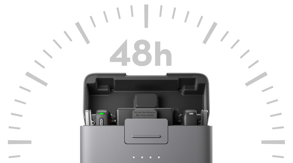 Mikrofón DJI Mic Mini (2 TX + 1 RX + Charging Case) čierna