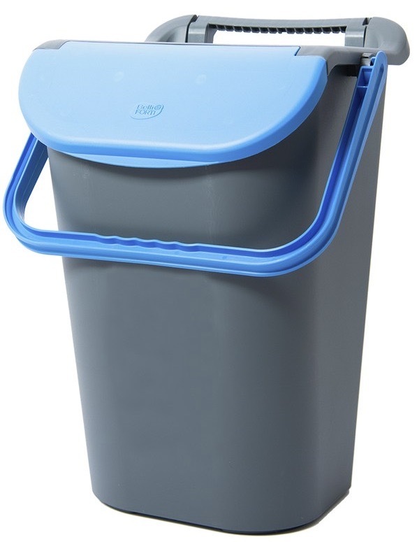 Odpadkový kôš Belli s objemom 40 litrov, modré veko