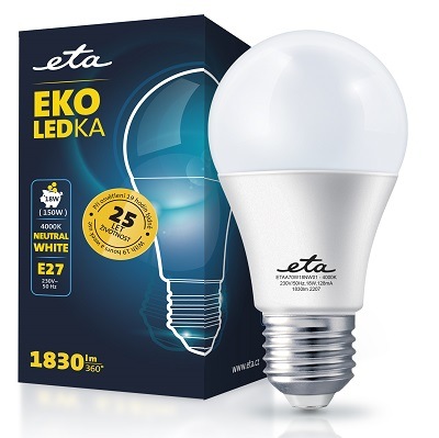 LED žiarovka ETA EKO LEDka klasik 18W, E27, neutrálna biela