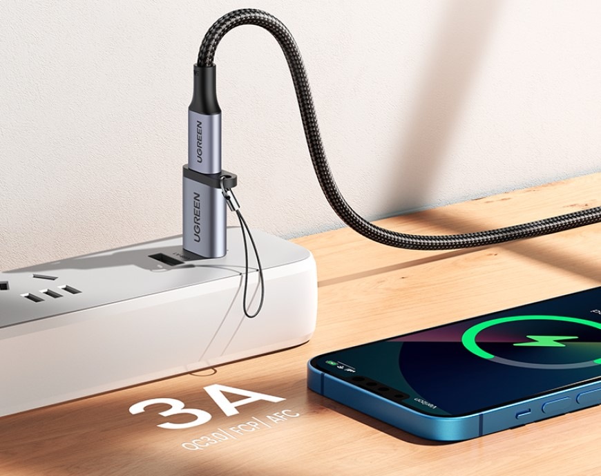 Redukcia UGREEN USB-C/USB 3.0 sivá Redukcia UGREEN USB-C/USB 3.0 - šedá