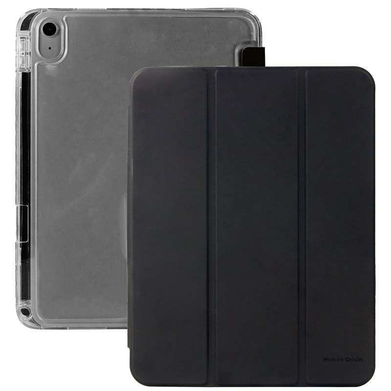 Puzdro na tablet flipové Mobile Origin Easy Tablet Case na Apple iPad Air 13" (M2 2024/M3 2025) - čierne/priehľadné