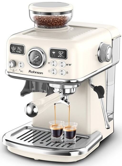 Pákový kávovar Rohnson R-98250C 2v1 v krémovom prevedení
